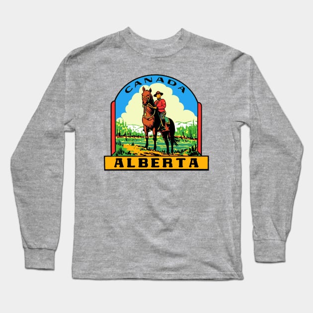 Alberta Canada 2 Long Sleeve T-Shirt by Midcenturydave